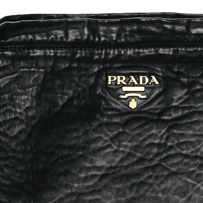 Prada Nappa Antique Side Zip Shoulder Bag Black 8 of 12