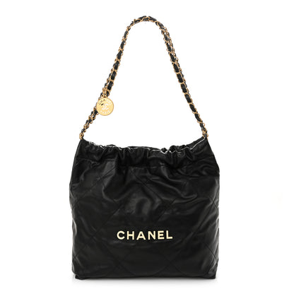 Chanel Calfskin Quilted Small Chanel 22 Black 1 of 11