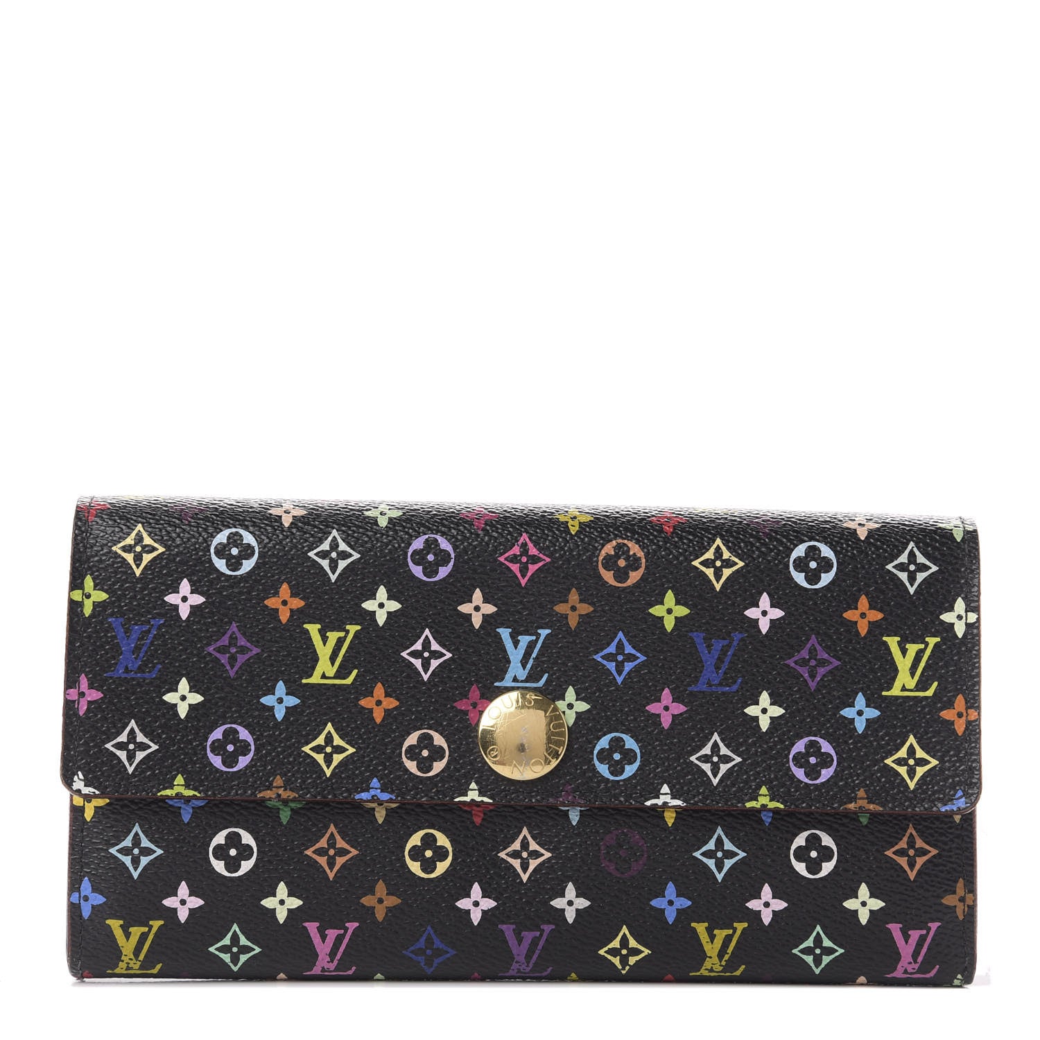 Louis Vuitton Monogram Multicolor Sarah Wallet Black Grenade 1 of 9