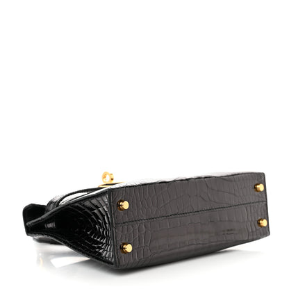 Hermes Shiny Alligator Mini Kelly Sellier 20 Black 4 of 10