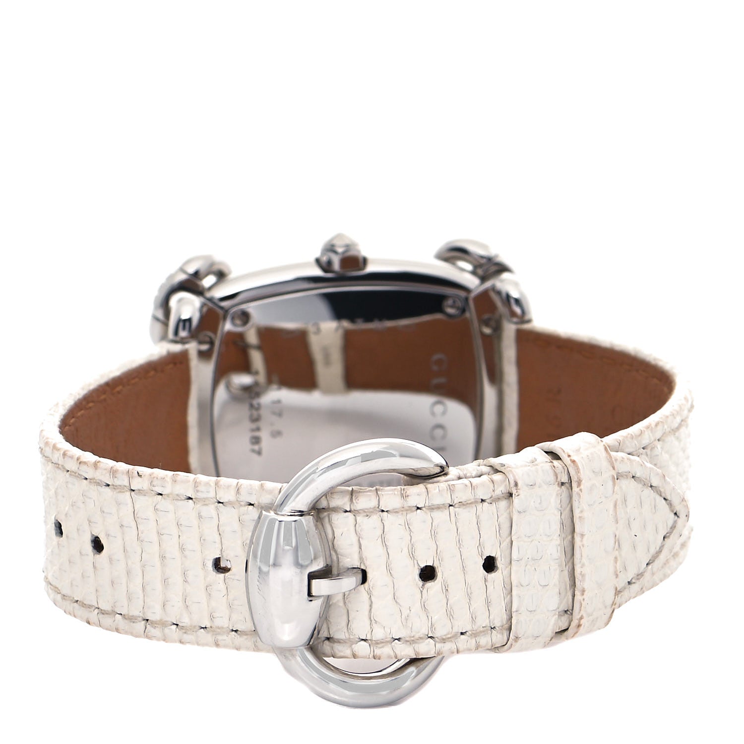 Gucci Stainless Steel Lizard Diamond 28mm Horsebit Quartz Watch 3 of 4