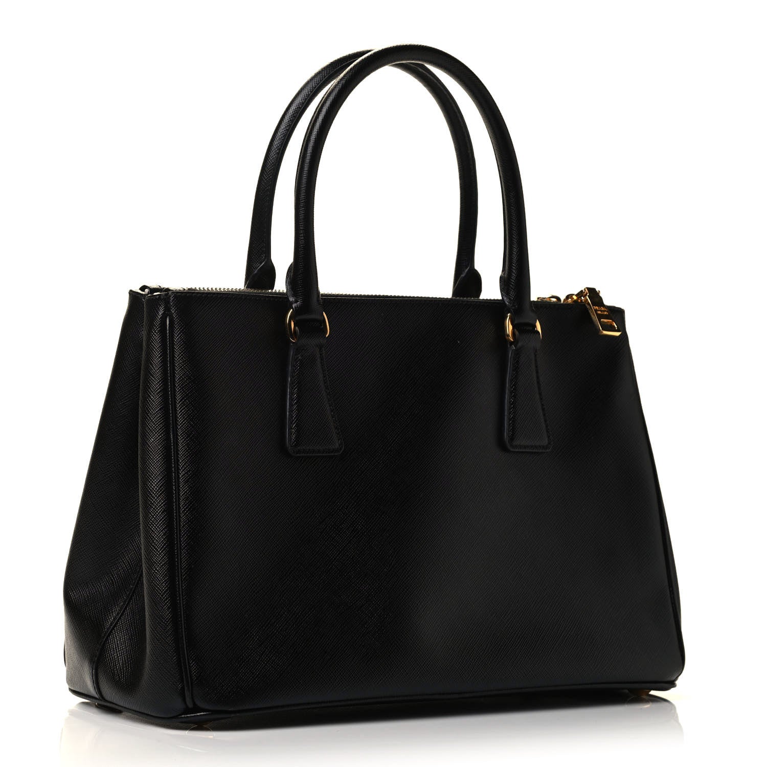 Prada Saffiano Small Galleria Double Zip Tote Black 2 of 4