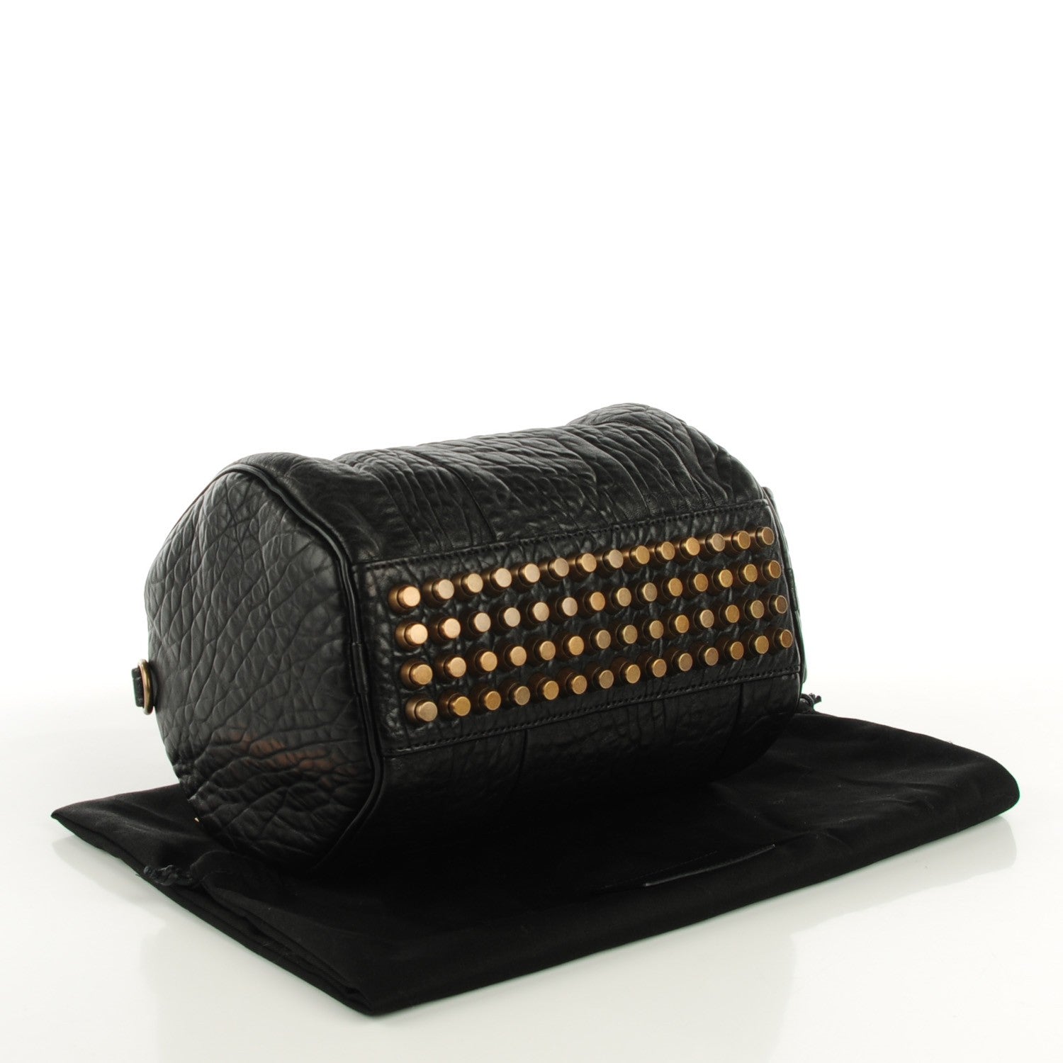 Alexander Wang Pebbled Lambskin Rockie Black Antique Brass Hardware 4 of 7