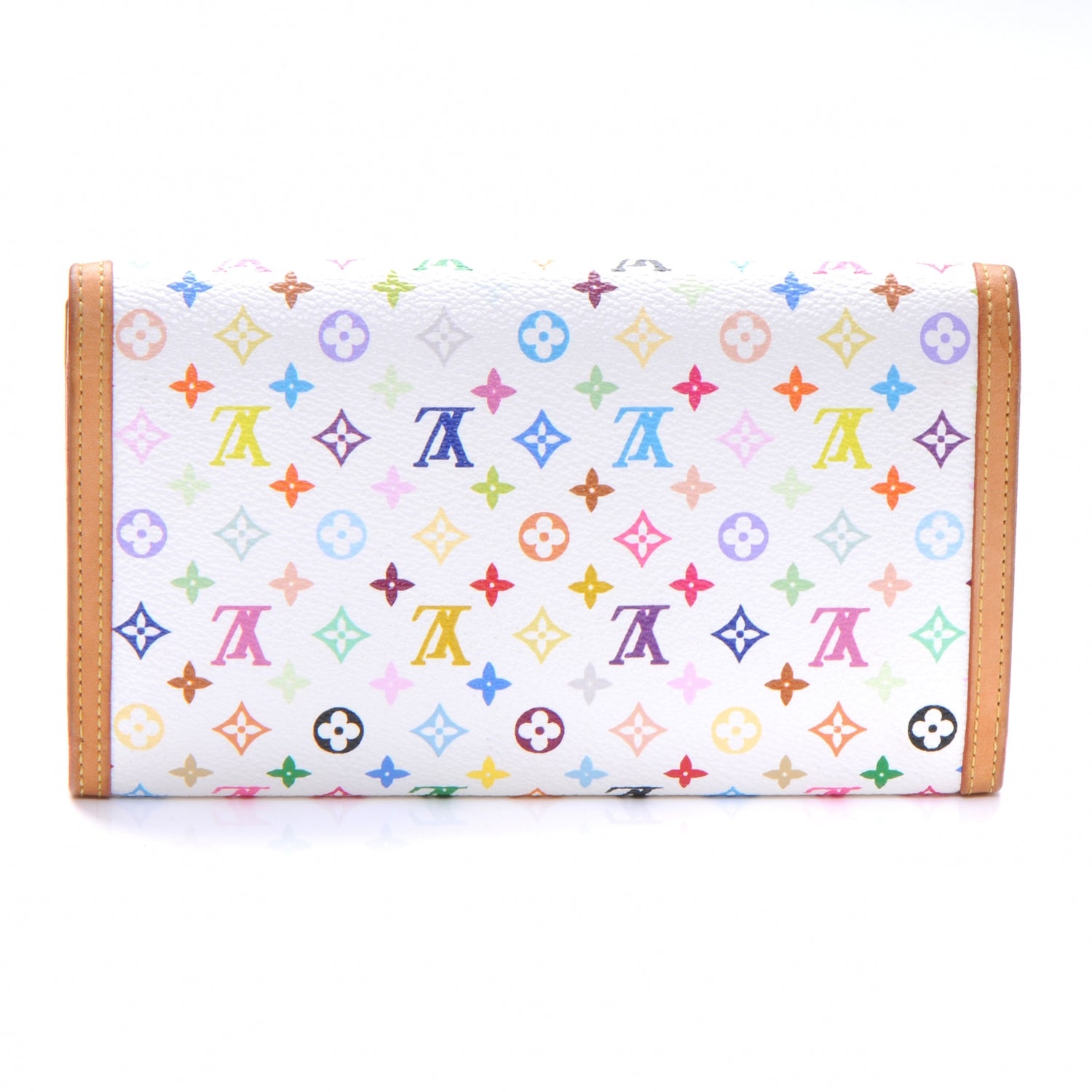Louis Vuitton Monogram Multicolor Porte Tresor International Wallet White 3 of 7