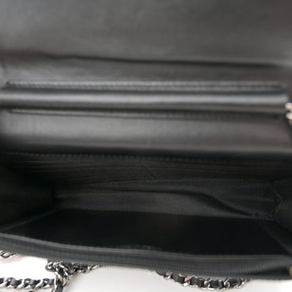 Chanel Lambskin Chevron Quilted Wallet On Chain WOC Black 5 of 12