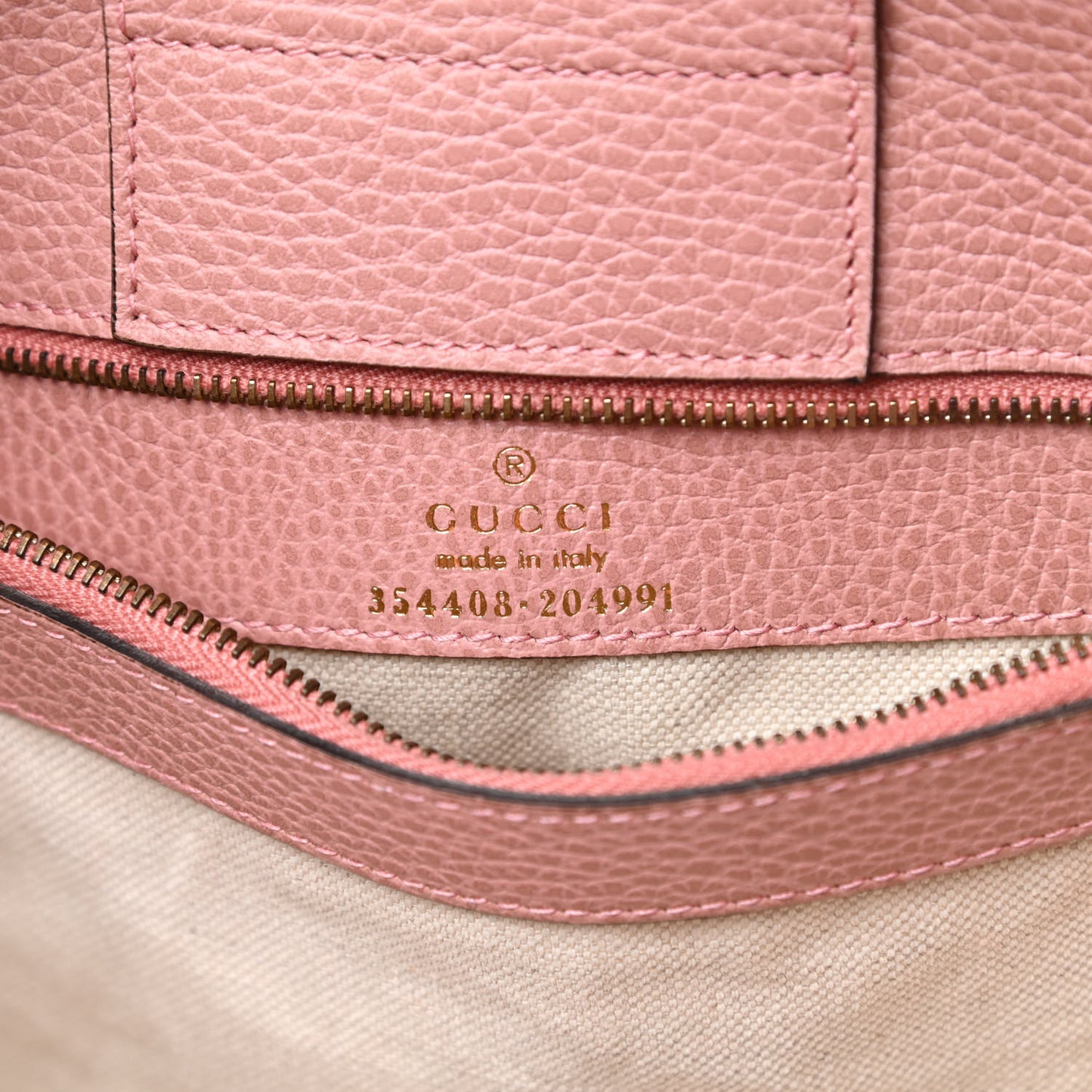 Dollar Calfskin Small Swing Tote Grey Field Soft Pink