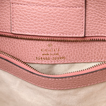 Gucci Dollar Calfskin Small Swing Tote Grey Field Soft Pink 6 of 14