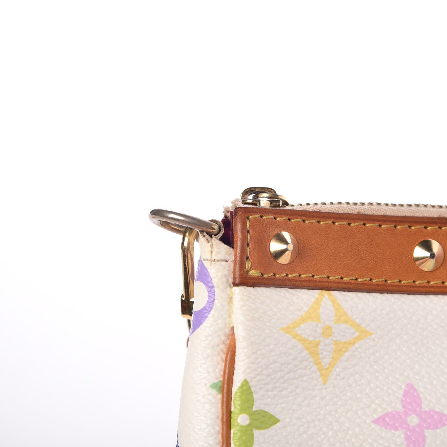 Monogram Multicolor Pochette Accessories White