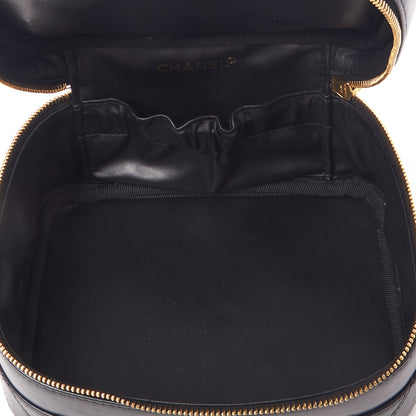 Chanel Lambskin Vanity Cosmetic Case Black 6 of 9