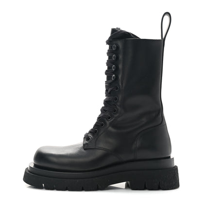 Bottega Veneta Calfskin The Lug Lace Up 55mm Boots 36 Black 1 of 7
