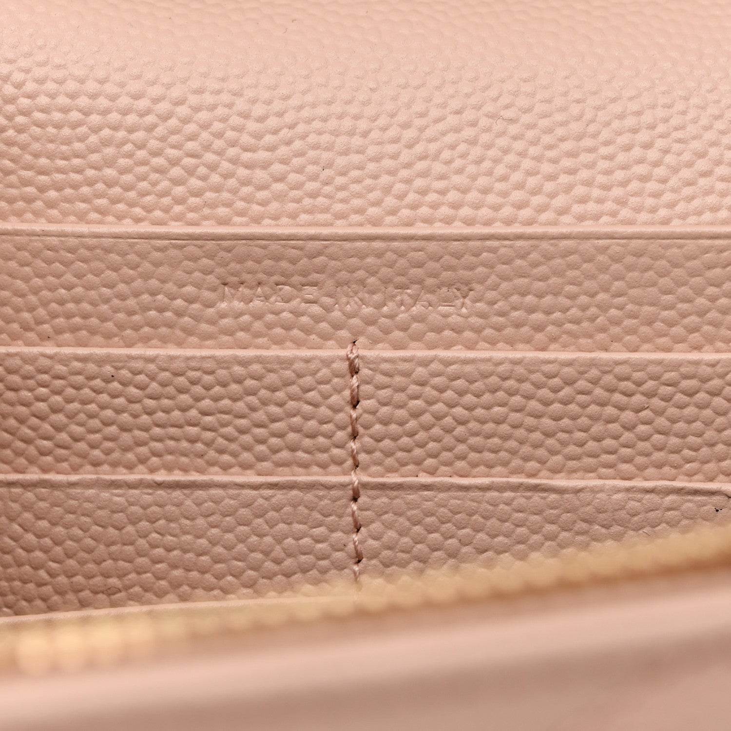 Saint Laurent Grain De Poudre Matelasse Chevron Monogram Chain Wallet Pale Pink 8 of 12