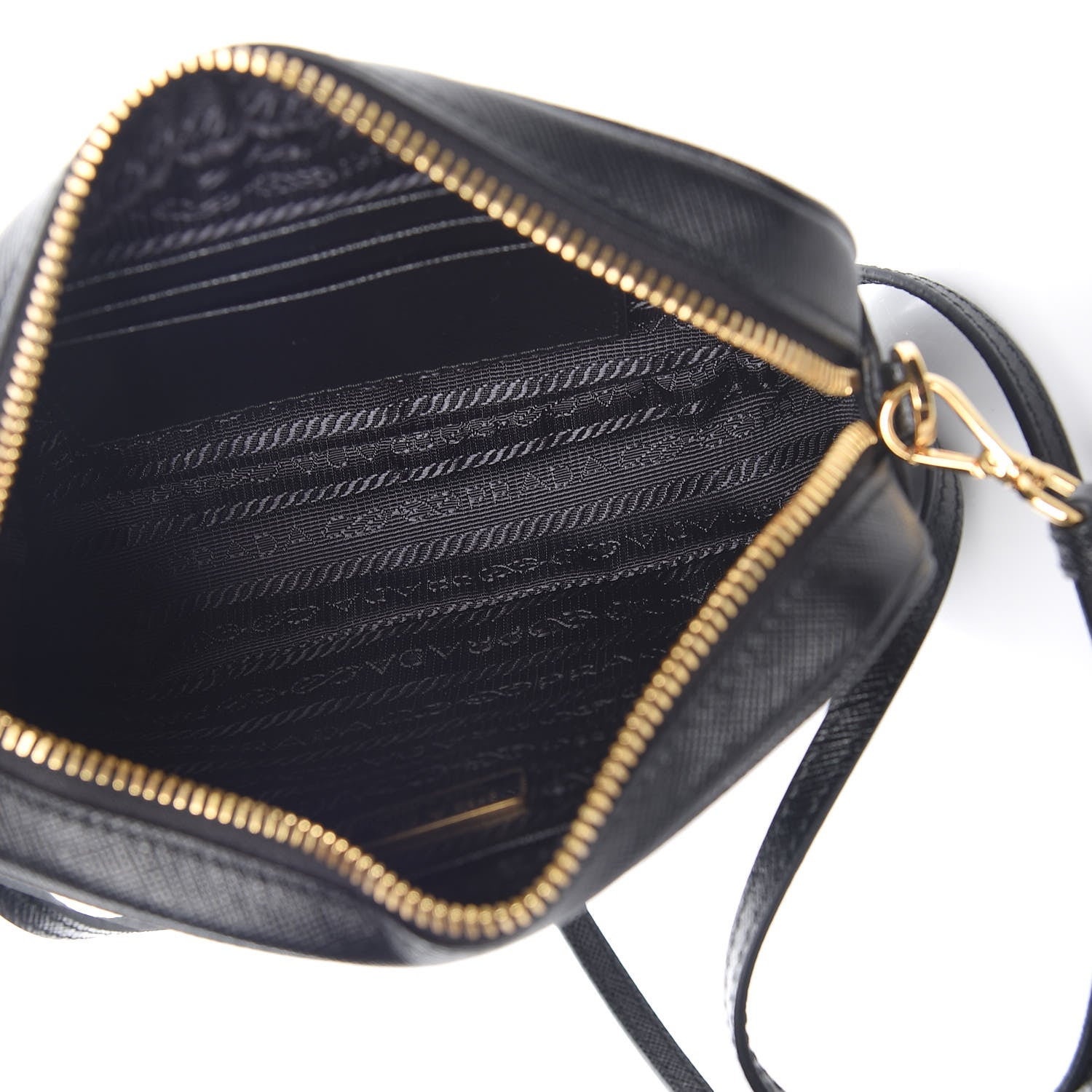 Prada Saffiano Small Camera Crossbody Bag Black 5 of 9
