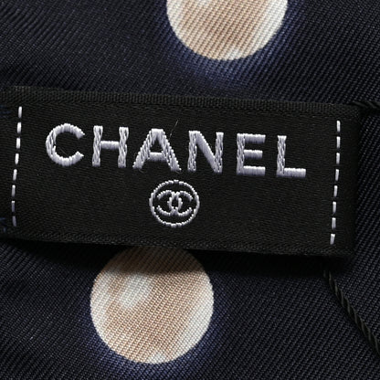 Chanel Silk Pearl CC Slim Bandeau Scarf Dark Navy 3 of 4