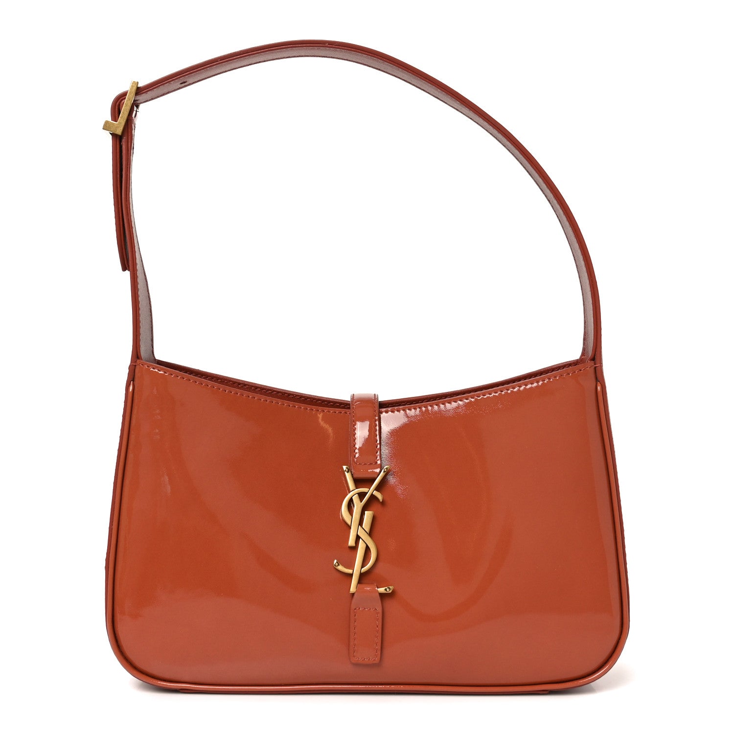 Saint Laurent Patent Le 5 A 7 Hobo Mild Rose 1 of 8