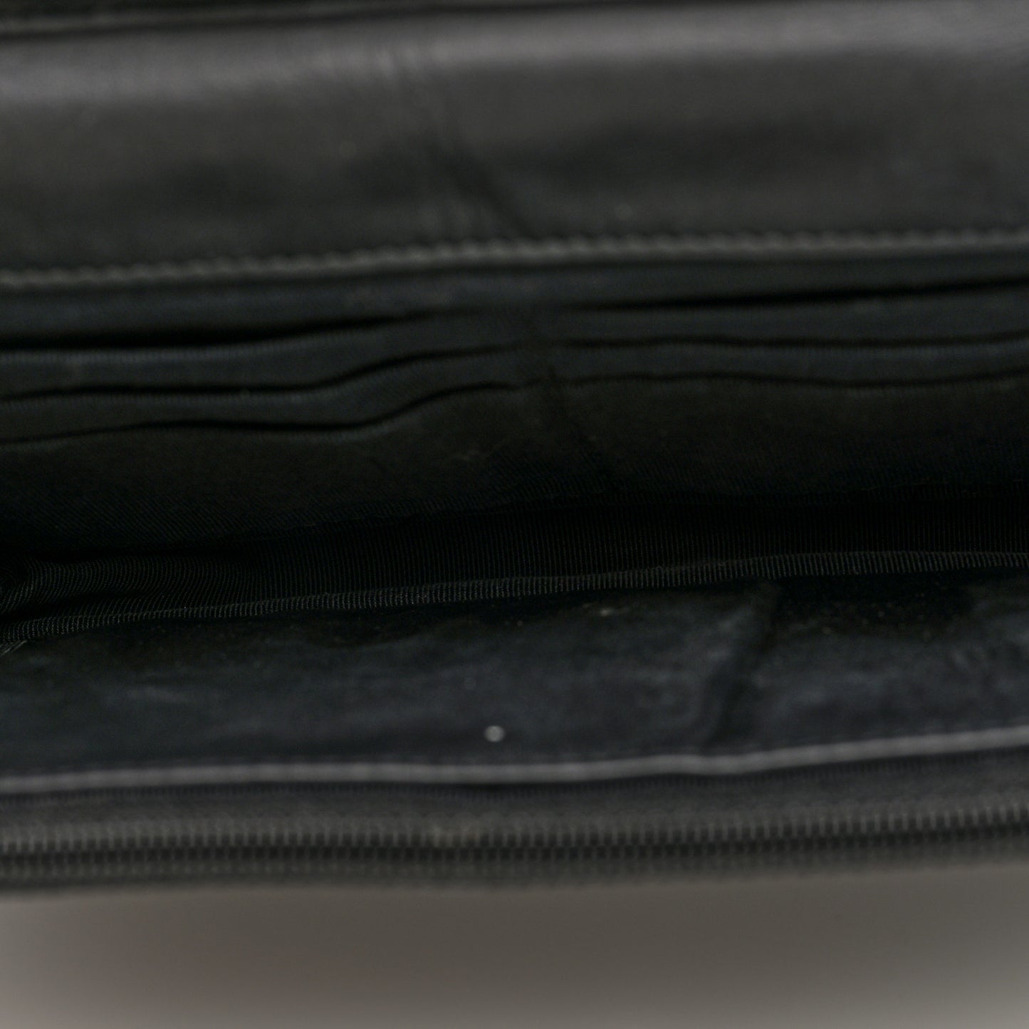 Patent Goatskin Quilted Paris Dallas Wallet On Chain WOC Black