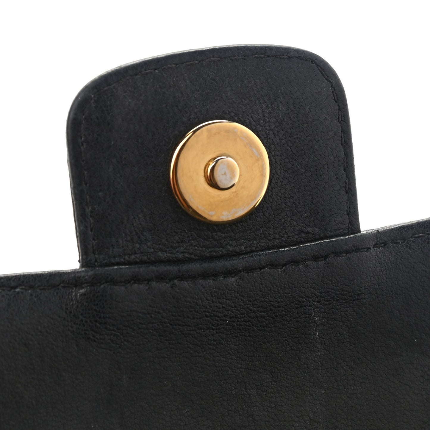 Lambskin Quilted Mini Chocolate Bar Camellia Flap Black
