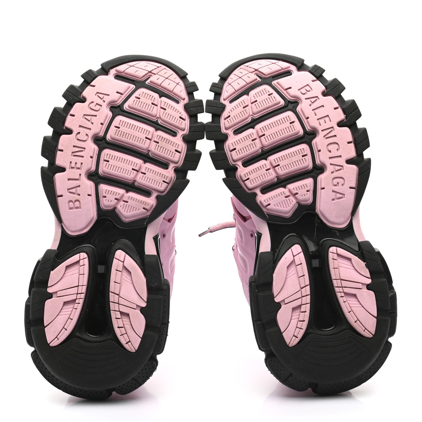 Rubber Fabric Bi-Color Womens Track Sneakers 37 Pink Black