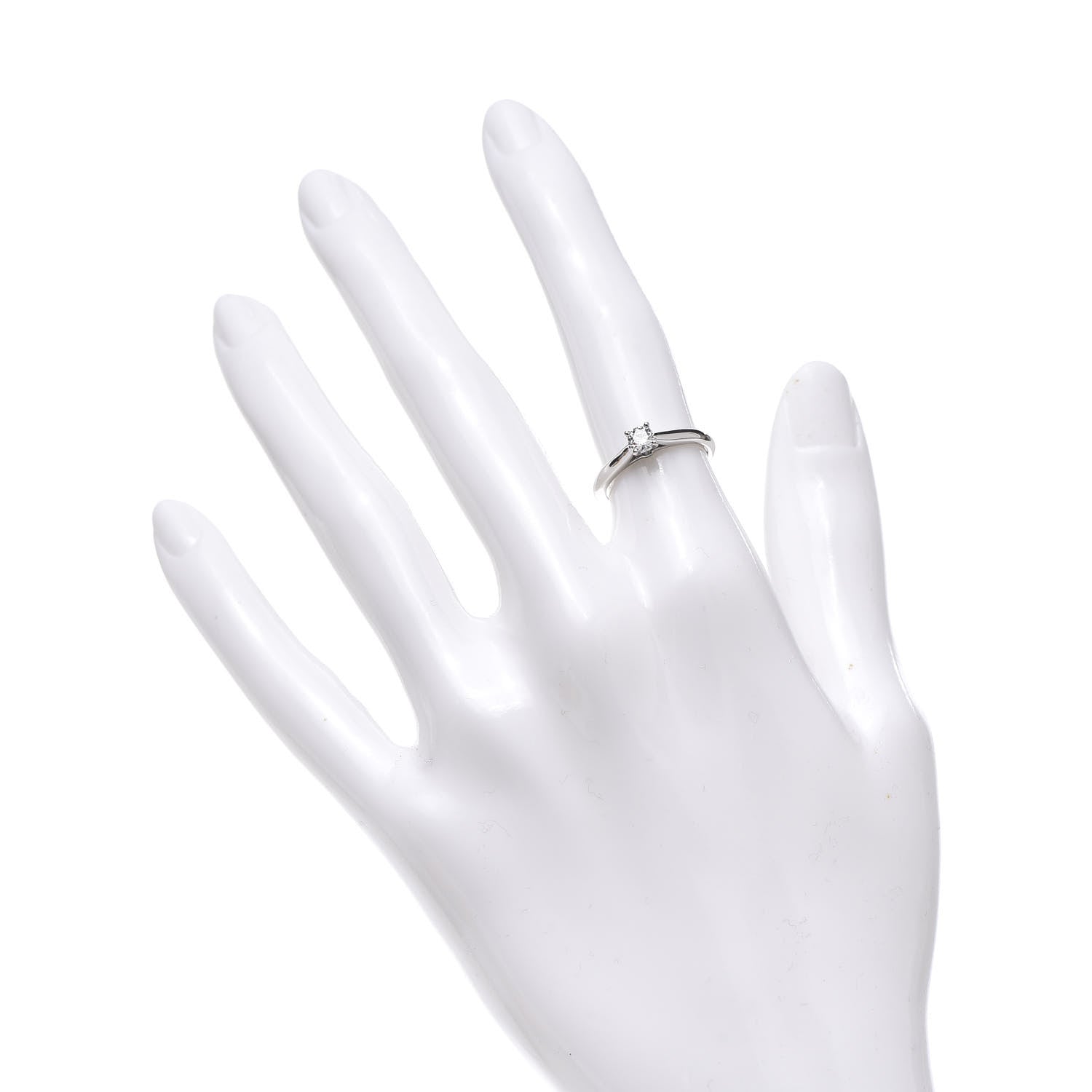 Cartier Platinum Diamond .20ct Solitaire Engagement Ring 48 4.5 2 of 5