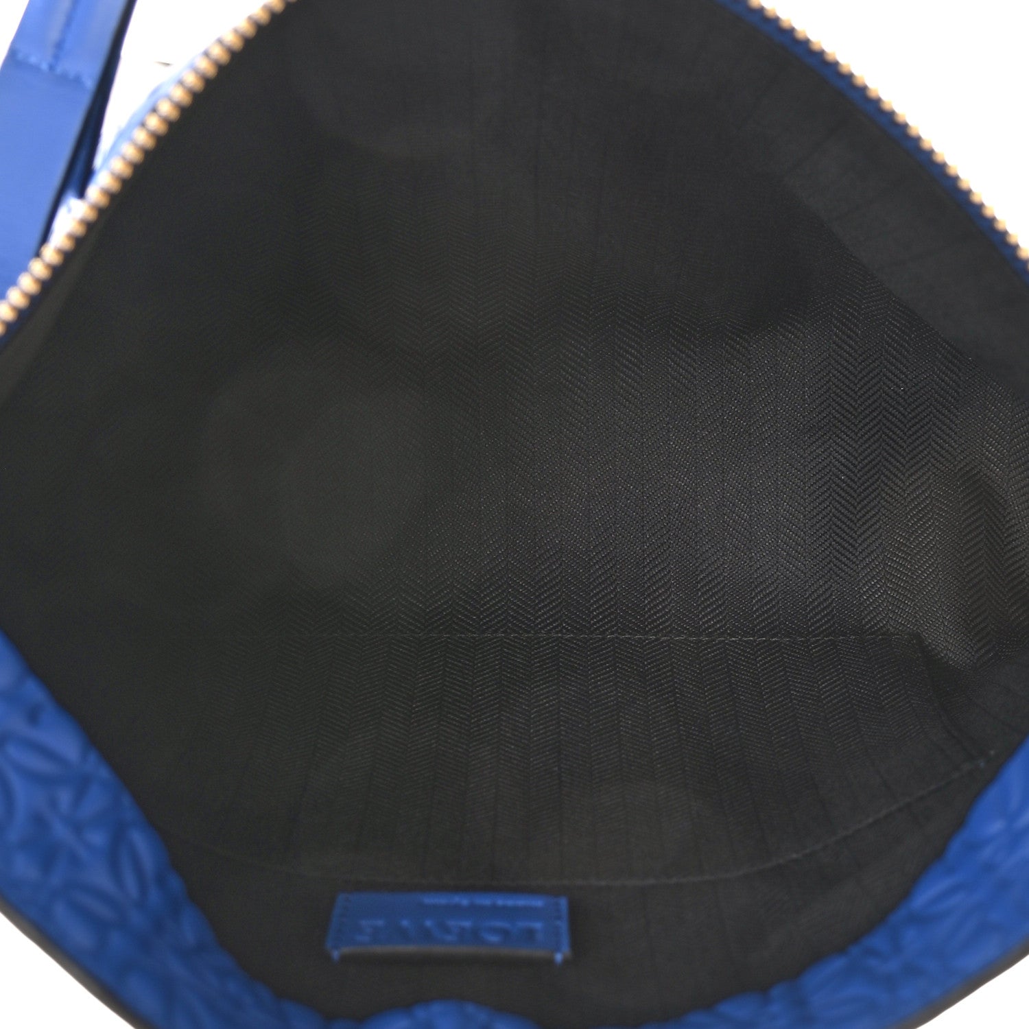 Loewe Calfskin Anagram Embossed Large T Pouch Blue 4 of 6