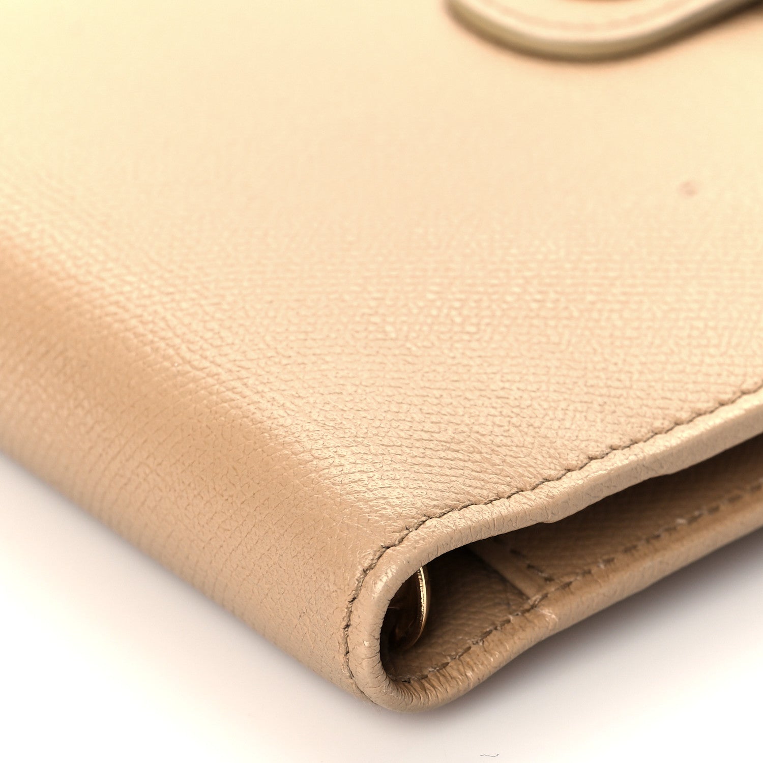 Chanel Grained Calfskin CC Button Pocket Agenda Cover Beige 9 of 10