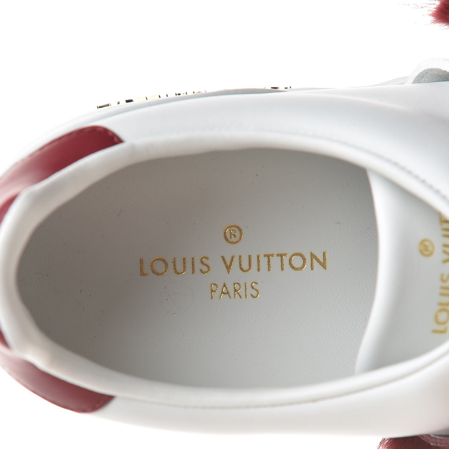 Louis Vuitton Calfskin Mink Fur Frontrow Sneakers 39 Bordeaux 8 of 8