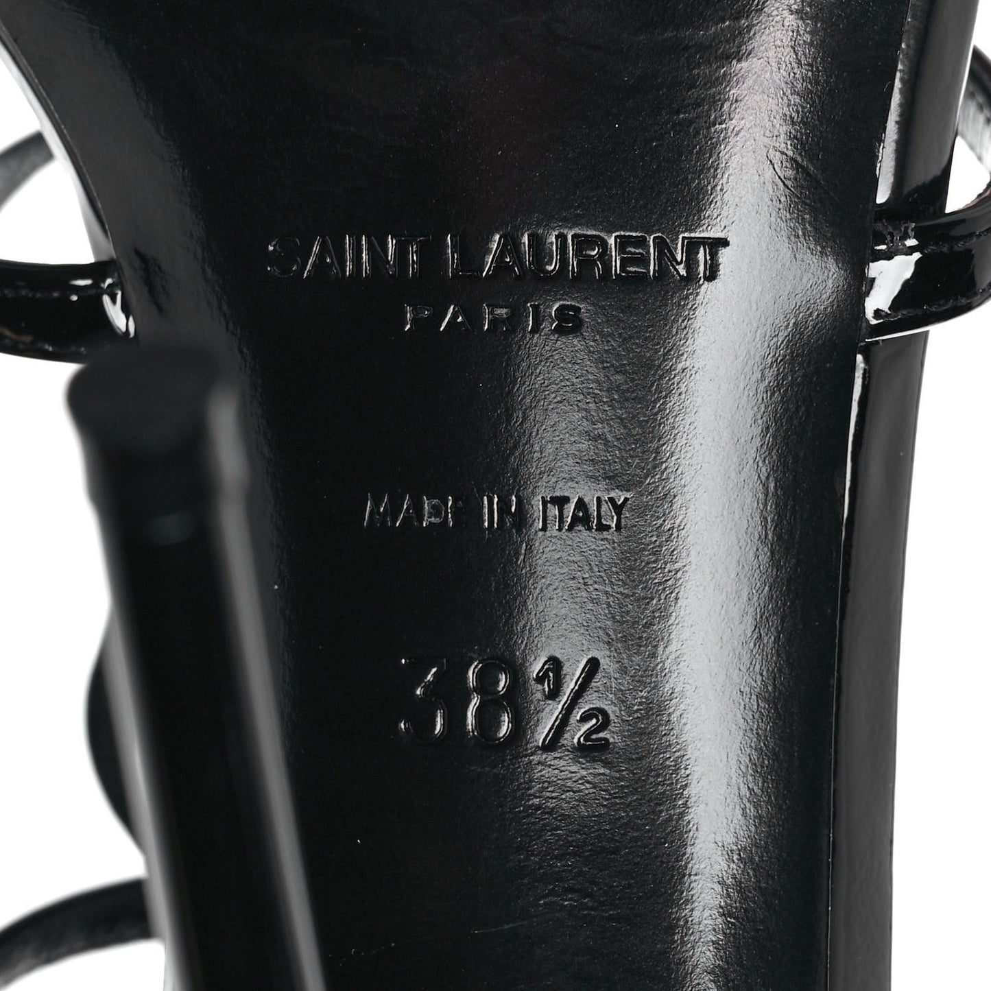Patent Cassandra 100 Ankle Strap Sandals 38.5 Black