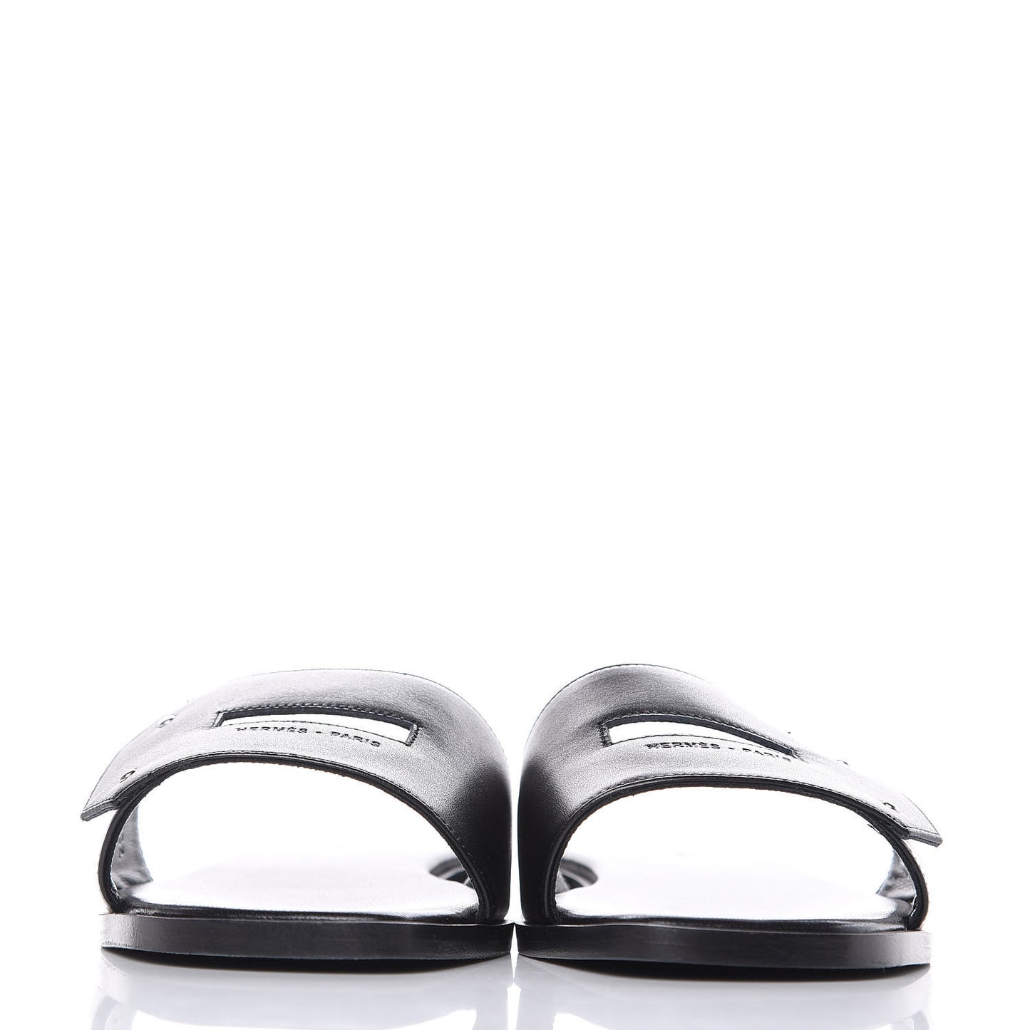 Calfskin View Sandals 36 Black