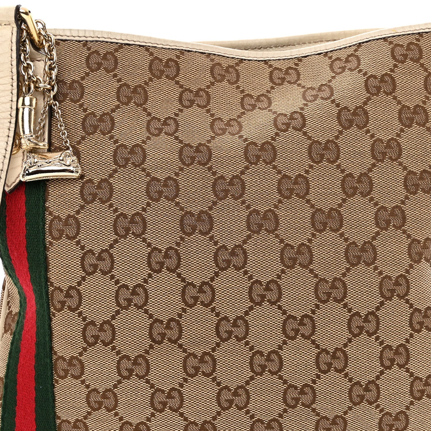 Gucci Monogram Web Jolicoeur Charms Messenger White 7 of 10