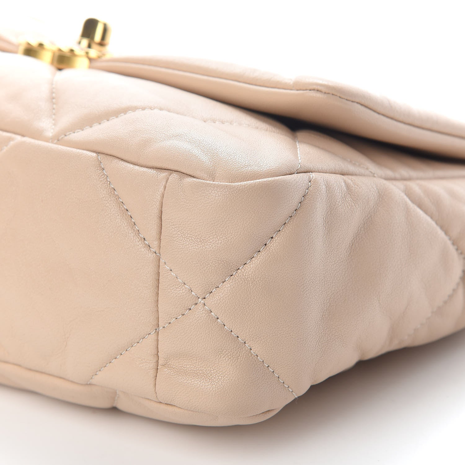 Chanel Lambskin Quilted Medium Chanel 19 Flap Beige 9 of 9