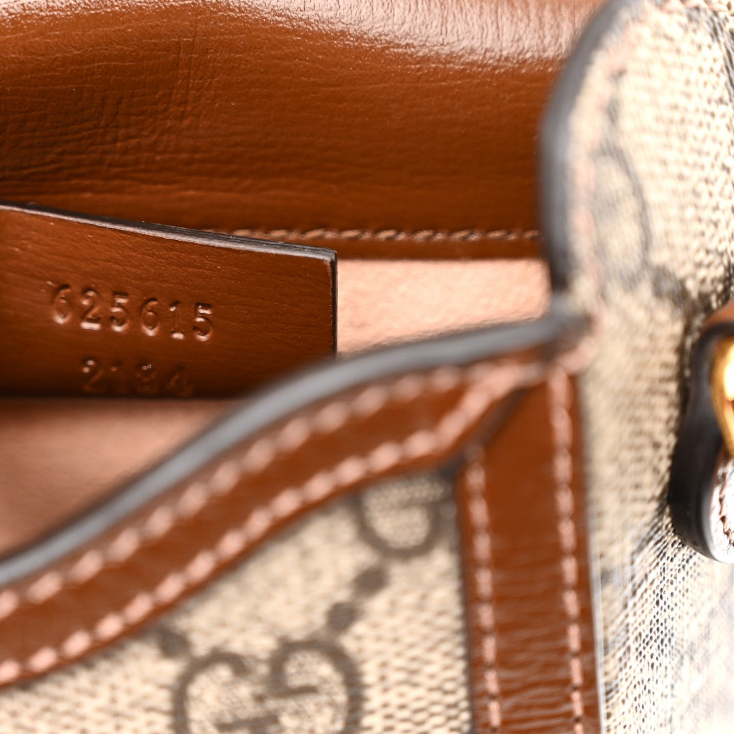 GG Supreme Monogram Mini Horsebit 1955 Crossbody Bag Beige Brown Sugar