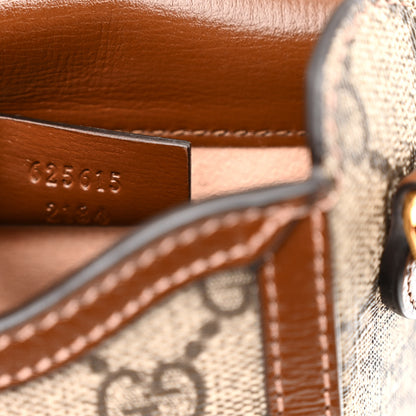 Gucci GG Supreme Monogram Mini Horsebit 1955 Crossbody Bag Beige Brown Sugar 7 of 13