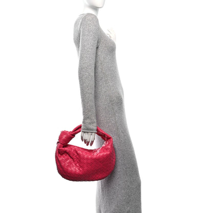 Bottega Veneta Nappa Intrecciato Teen Jodie Hobo Cranberry 3 of 11