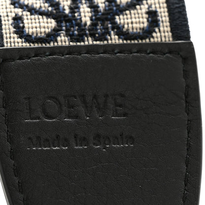 Loewe Calfskin Jacquard Anagram Loop Strap Navy Black 4 of 6