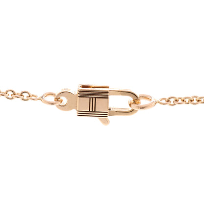 Hermes 18K Rose Gold Diamond Constance Amulettes Pendant Necklace 4 of 6