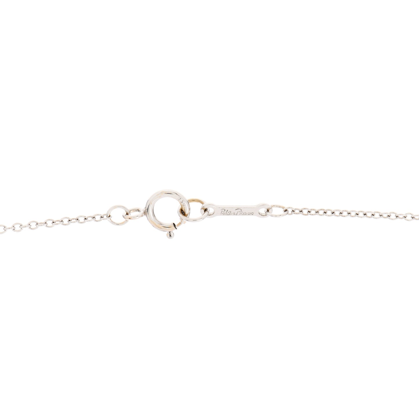 18K White Gold Diamond Paloma Picasso Double Loving Heart Necklace