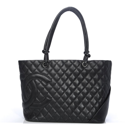 Chanel Calfskin Quilted Large Cambon Tote Black 1 of 16
