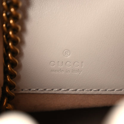 Gucci Calfskin Matelasse Mini GG Marmont 2.0 Bucket Bag White 6 of 11