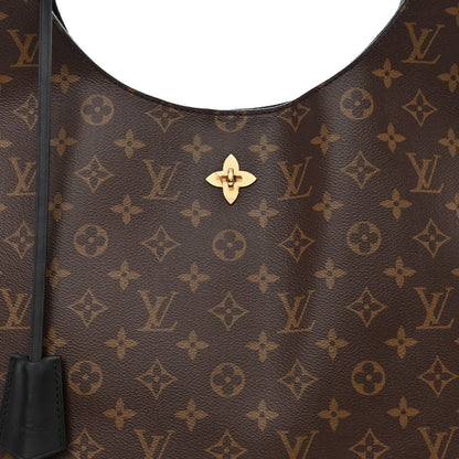 Louis Vuitton Monogram Flower Hobo Black 9 of 11