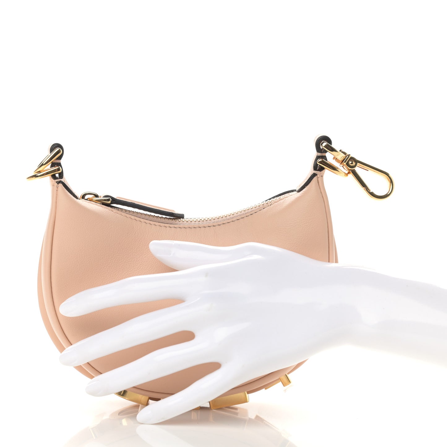 Vitello Grace Matte Nano Fendigraphy Hobo Charm Light Rose