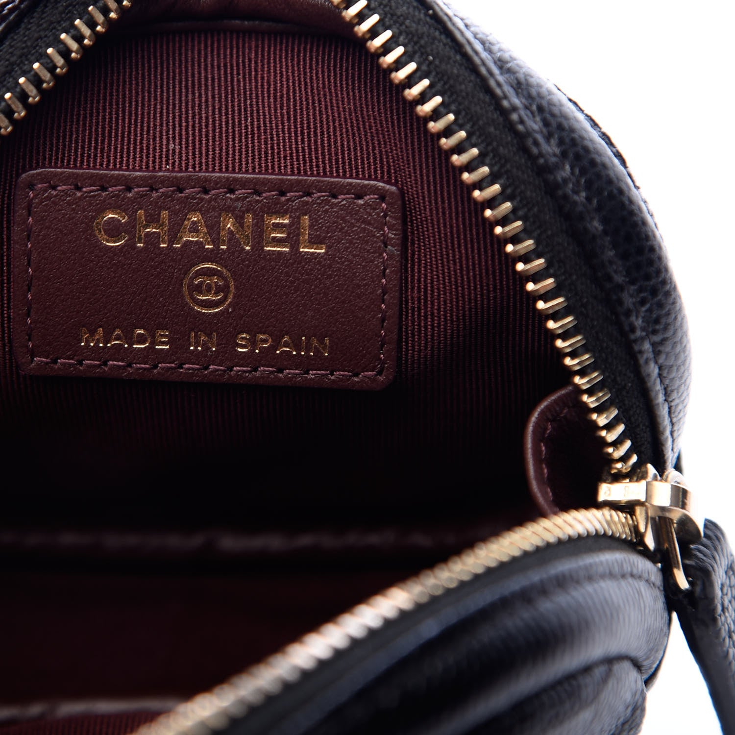 Chanel Caviar Quilted Zip Around Classic Coin Purse Black 6 of 7