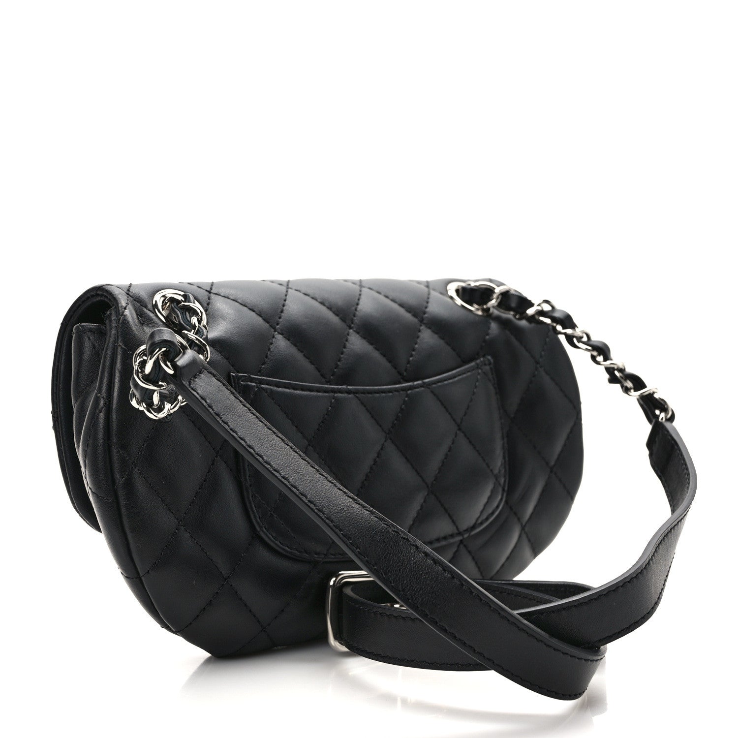 Chanel Calfskin Quilted CC Uniform Flap Belt Bag Black 3 of 12