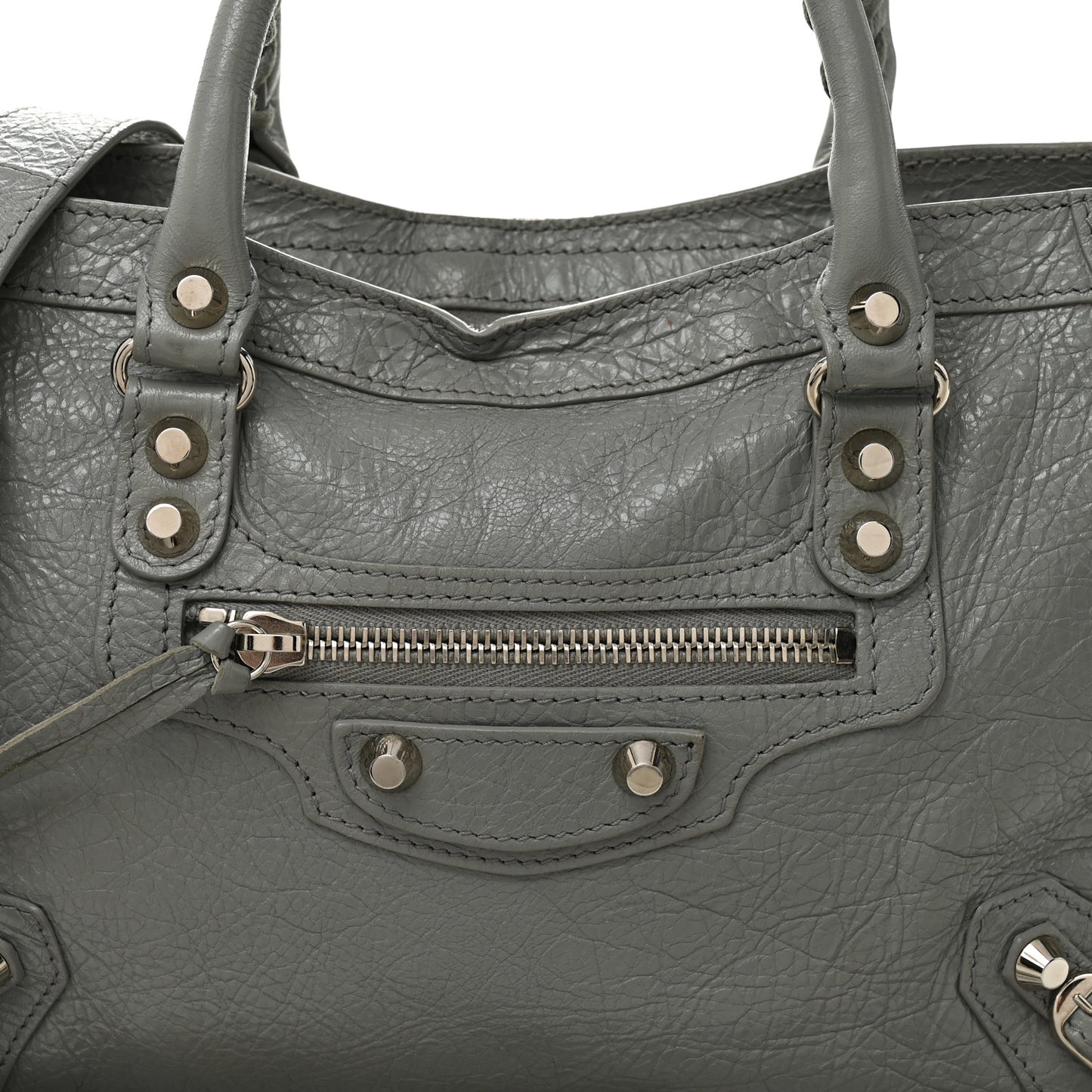 Agneau Classic Silver Hardware S City Gris Haussmannien