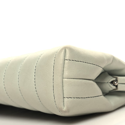 Chanel Lambskin Vertical Quilted Mademoiselle Clutch Light Green 10 of 12