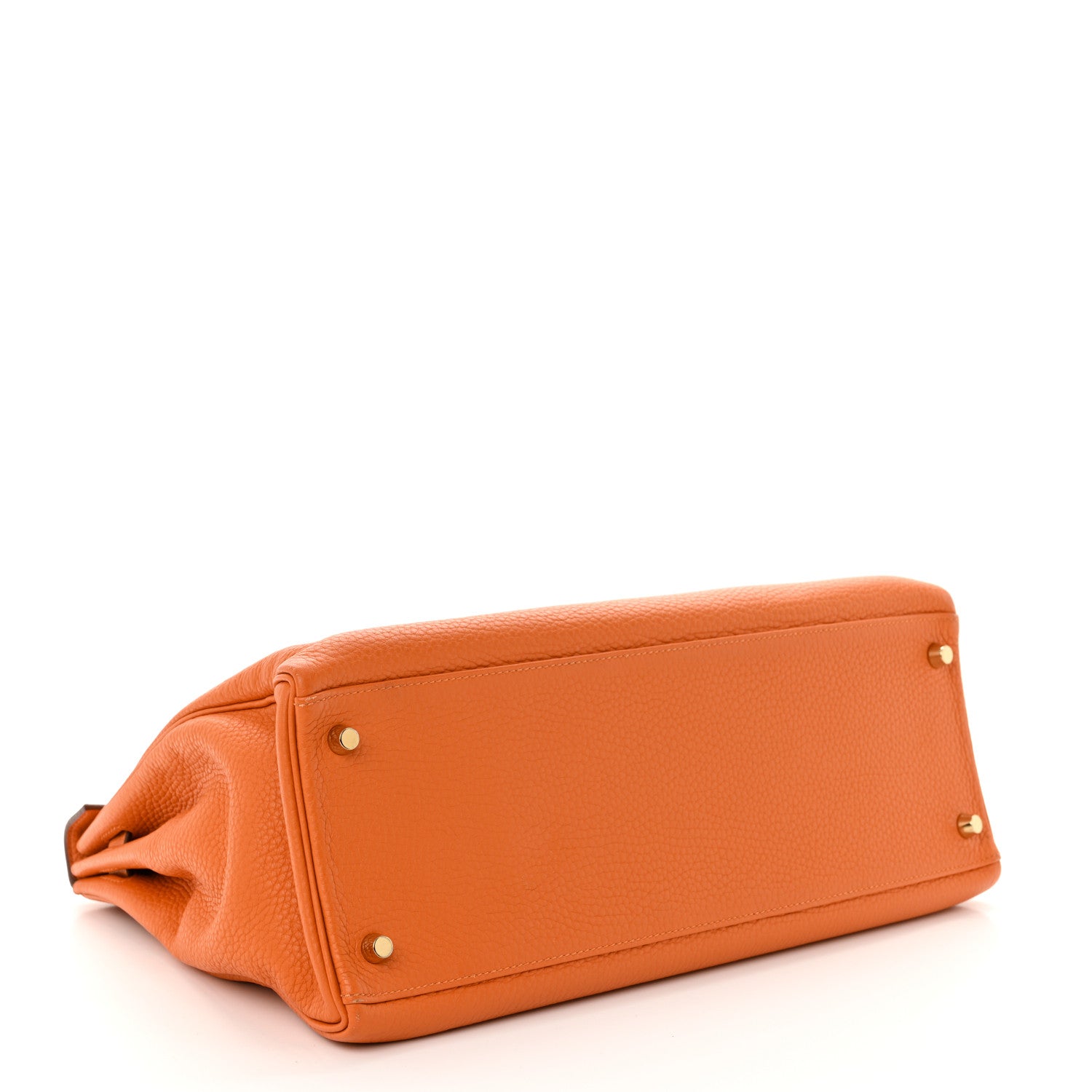 Hermes Taurillon Clemence Kelly Retourne 35 Orange 4 of 10