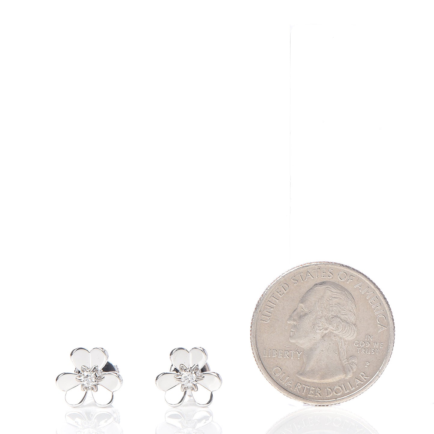 18K White Gold Diamond Mini Frivole Earrings