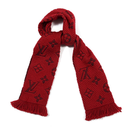 Louis Vuitton Wool Silk Logomania Scarf Rubis 1 of 3