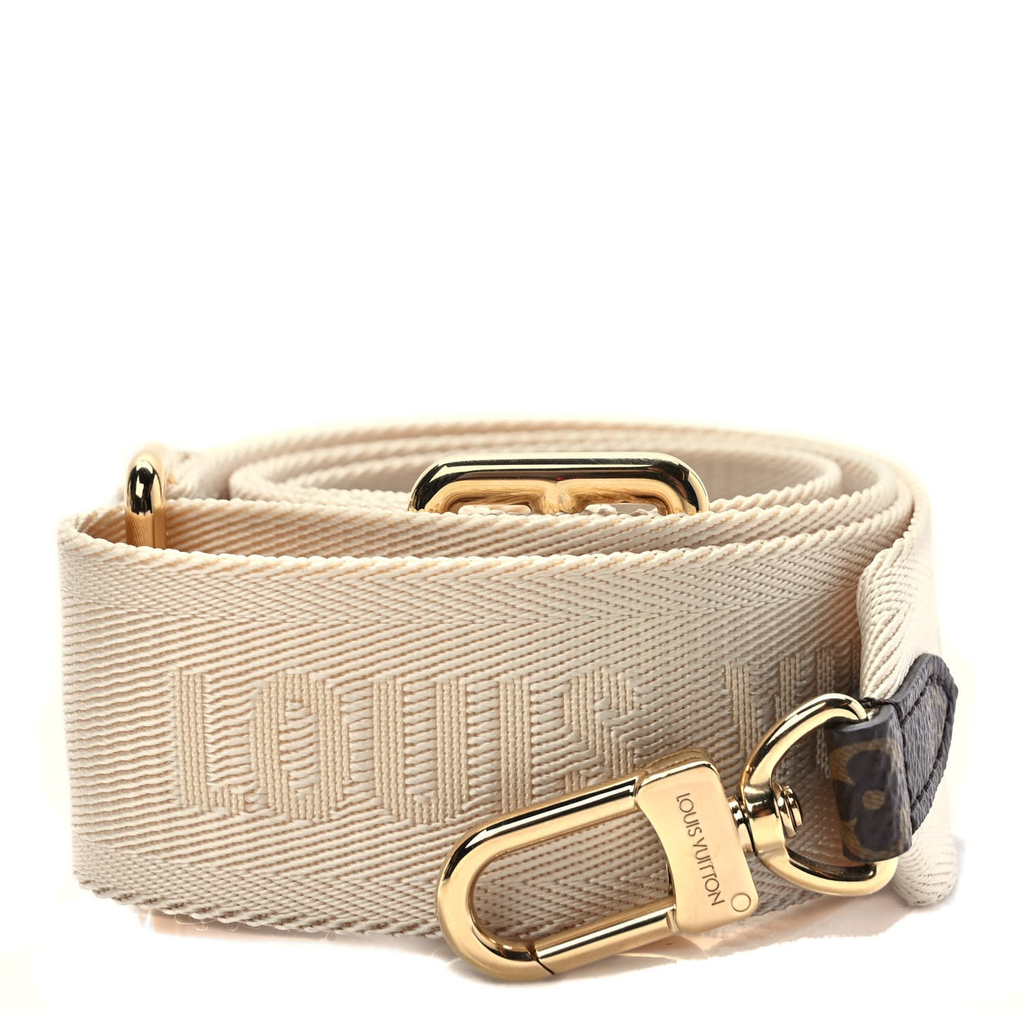 Jacquard Monogram Adjustable Shoulder Strap New Creme