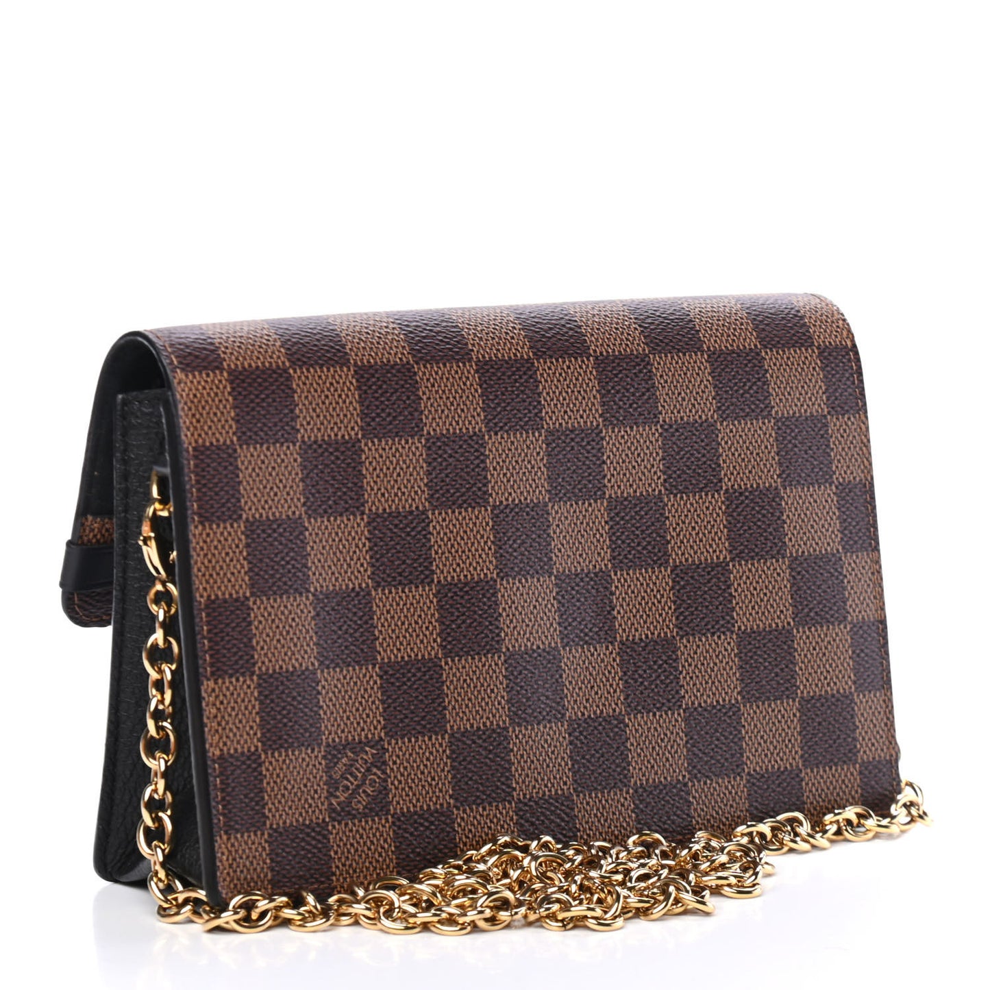 Damier Ebene Vavin Chain Wallet Black