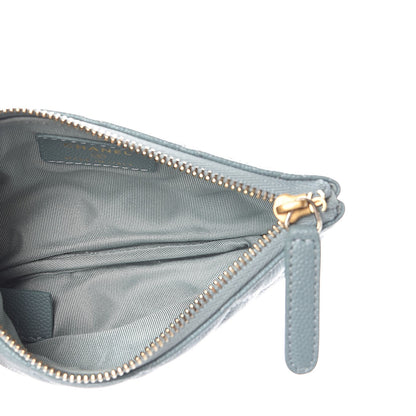 Chanel Iridescent Caviar Quilted Small Cosmetic Case Light Blue 5 of 8