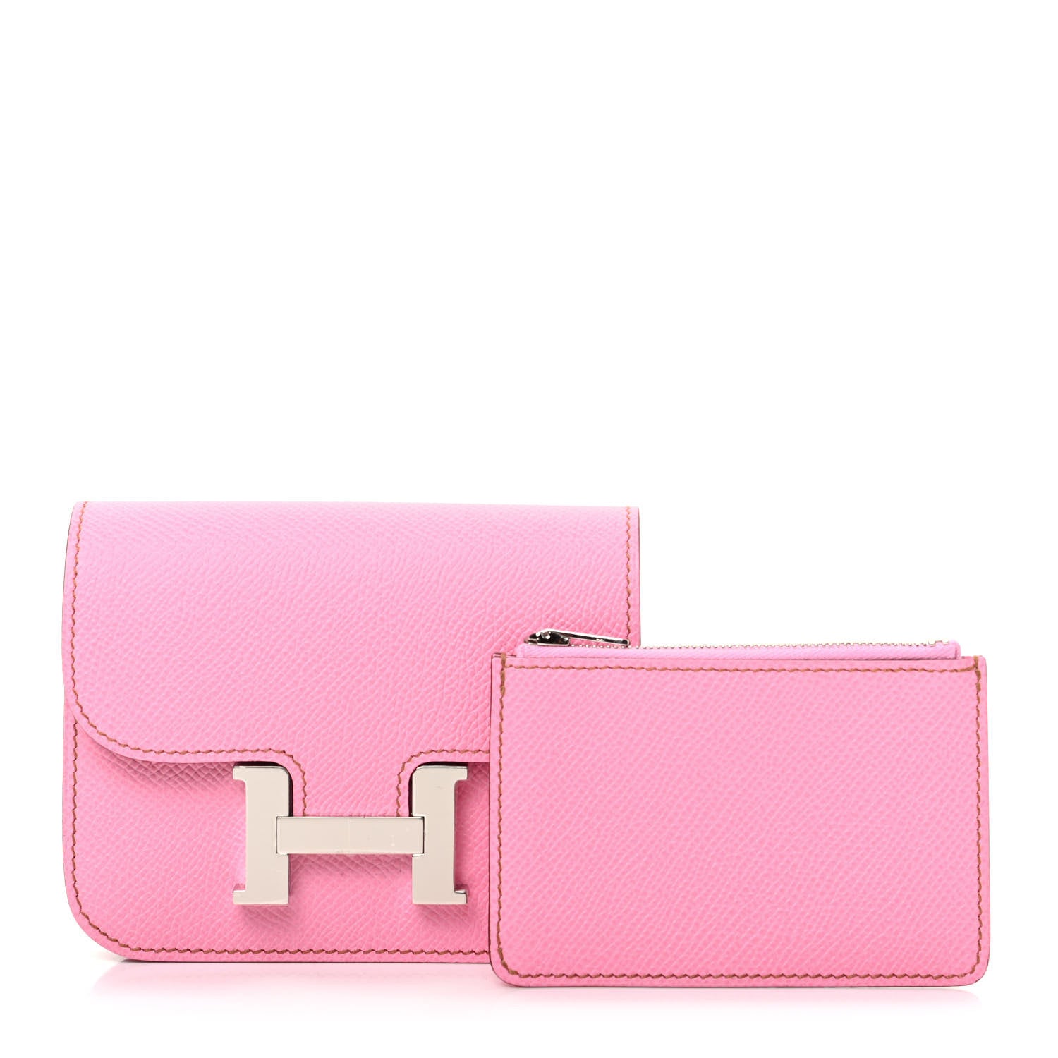 Hermes Epsom Constance Slim Wallet 5P Pink 1 of 8